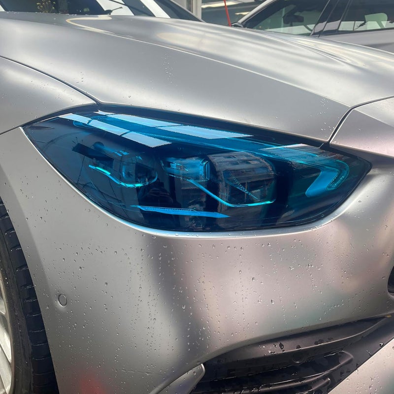 LZLRUN Extra-Wide Headlight Taillight Vinyl Tint Wrap 16 Inch x 60 Inch Roll Self Adhesive Fog Light Film Sheet Sticker Cover (Blue) - Image 2